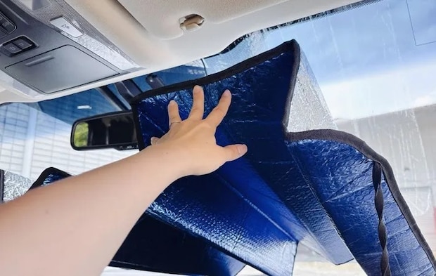 『車のサンシェード』の写真（撮影：キジカク）
