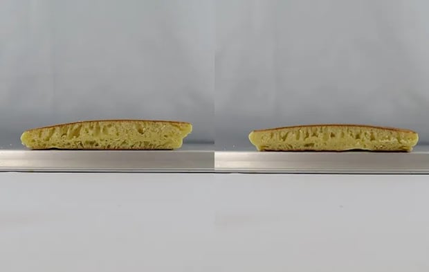 ざっくり混ぜとよく混ぜの比較写真（撮影：エフシージー総合研究所）