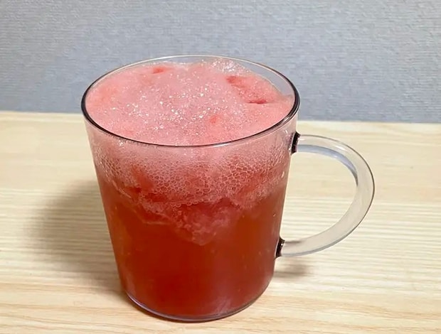 スイカジュースの写真（撮影：grapeフード編集部）