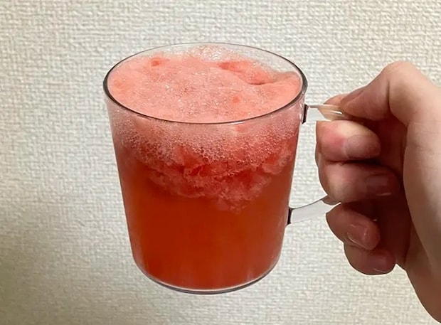 スイカジュースの写真（撮影：grapeフード編集部）