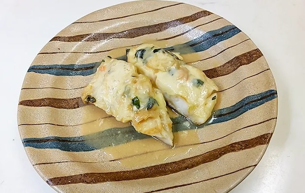 『白身魚の味噌チーズ蒸し』の写真（撮影：デジタル・コンテンツ・パブリッシング）