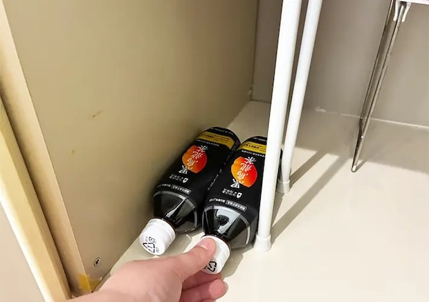 つっぱり棒の活用写真（撮影：grapeライフハック編集部）