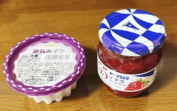 かき氷とジャムの写真（撮影：grapeフード編集部）