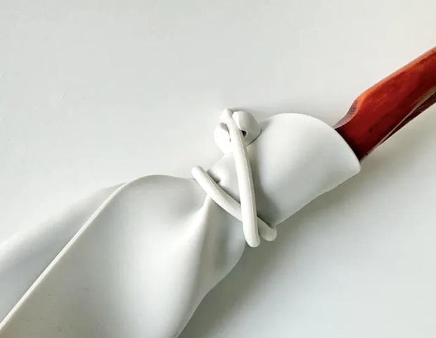 とめた箇所のアップ画像（撮影：エニママ）