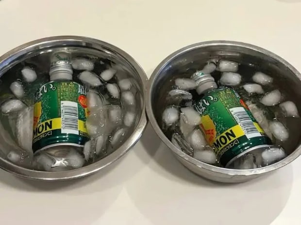 缶飲料を冷やすなら、普通の氷水？塩入り？ 10分後の冷え方の違いがこちら！