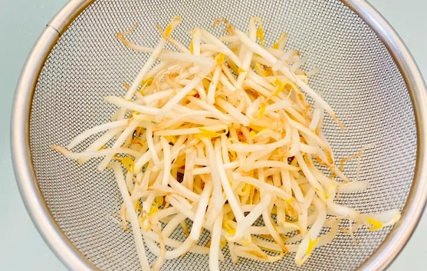 洗ったもやしの画像（撮影：エニママ）