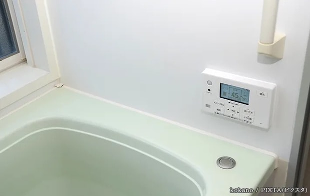 給湯器のリモコンの写真