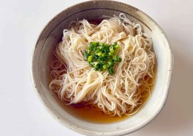 完成したそうめんの画像（撮影：エニママ）