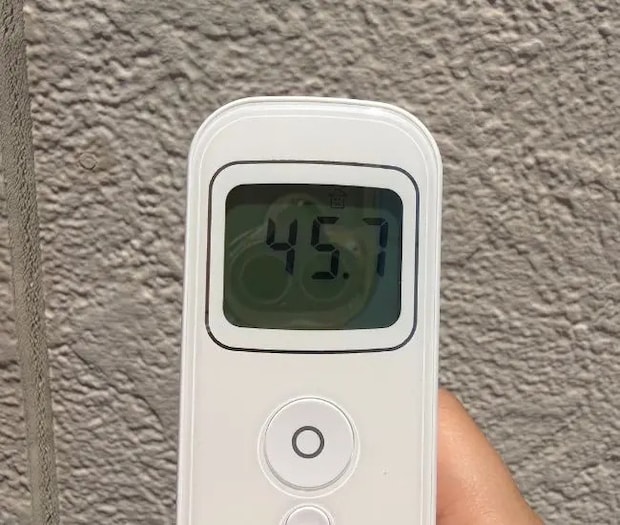 断熱シートを外した後の温度（撮影：grapeライフハック編集部）