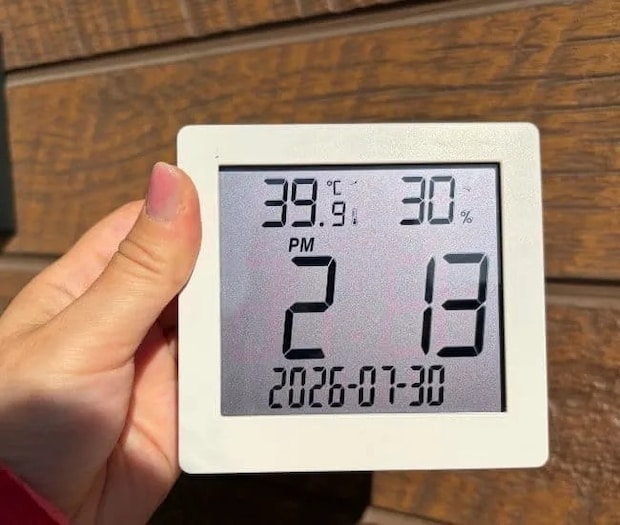 外気温の計測結果（撮影：grapeライフハック編集部）