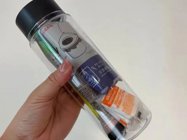 「飲みものは入れません」　ダイソー『550mlボトル』で作る持ち歩ける防災グッズ