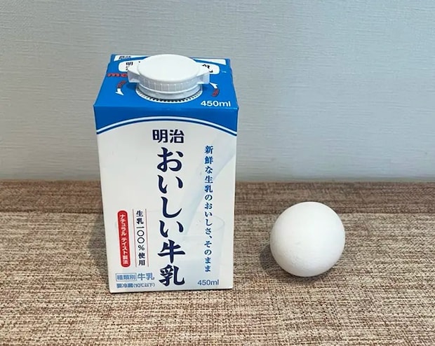牛乳と卵の写真（撮影：grapeフード編集部）