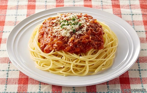 ミートソースパスタの写真