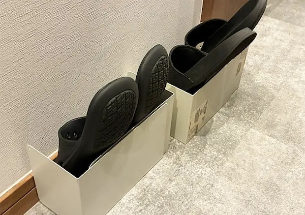 ブックエンドの活用写真（玄関の写真（撮影：grapeライフハック編集部）