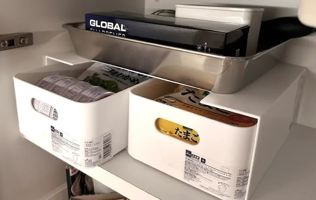 ファイルボックスと積み重ね収納ボックスの写真（撮影：grapeライフハック編集部）