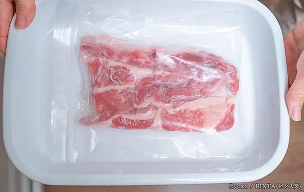 肉を保存する写真