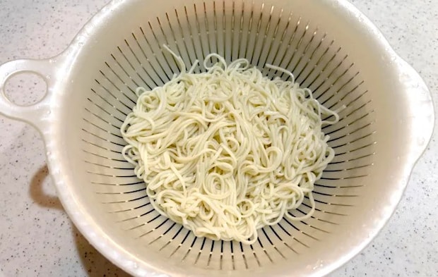 ゆでたそうめんの画像（撮影：エニママ）