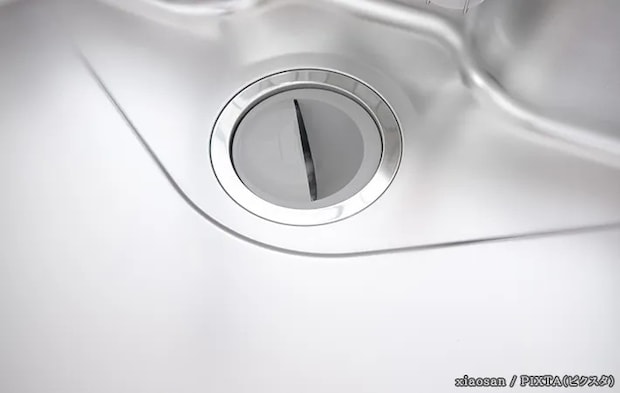 キッチンの排水溝の写真