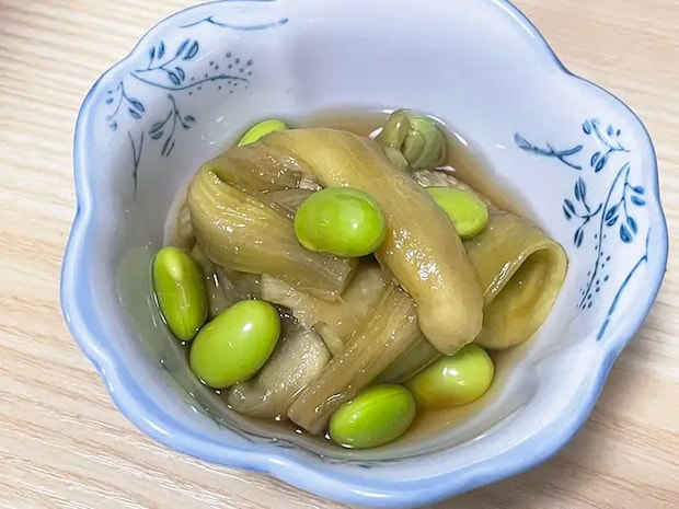 ナスと枝豆の煮びたしの写真（撮影：grapeフード編集部）