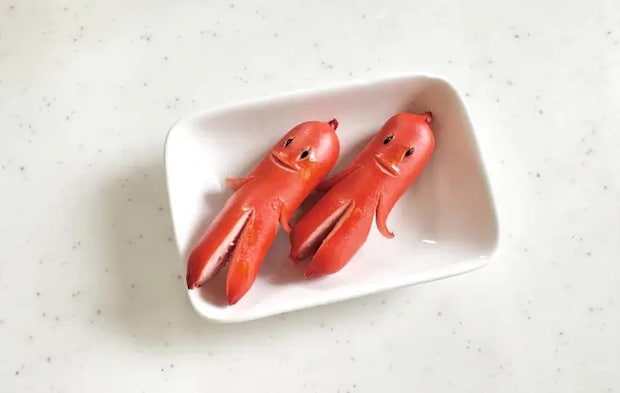 宇宙人型ウインナーの完成画像（撮影：エニママ）
