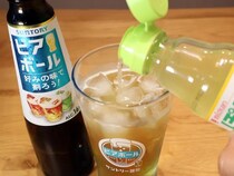 【ぽんボール】サントリー「ビアボール」にぽん酢を入れるとコロナビールの瓶にライムを入れたアレっぽくなることが判明