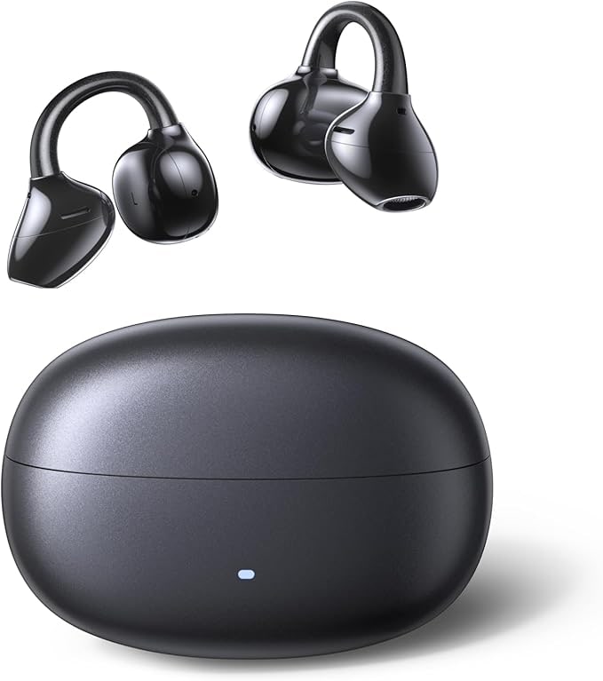 UGREEN 世界初ANCノイズキャンセリング技術搭載 イヤーカフ型イヤホン ClipBuds Pro ワイヤレスイヤホン 【Bluetooth 6.0/ENCノイキャン/Hi-Res認証/11mmチタニウム製ドライバー / 合計32時間再生 / 6マイク搭載 / IPX5防水】Hi-Fi音質 2台デバイス同時接続 APPカスタム操作 急速充電対応 ブラック