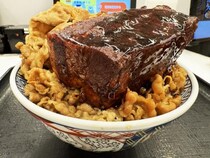 あまりにも巨大すぎてAI画像だと思われた吉野家の角煮がこちらです