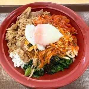 【グルメ】すき家「野菜どっさり！ガツガツうまい！」 “あいもり”牛丼の第2弾「おんたまビビンバ牛丼」を食べてみた