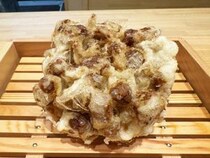 うどん屋さん「自家製麺へんくつ」で食べられる「なめこのかき揚げ」がウマイのだ