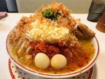 【グルメ】ラーメン二郎吉祥寺系ラーメン生郎インスパイア「成蹊前ラーメン」ではウズラを追加して！ 飛ぶぞ