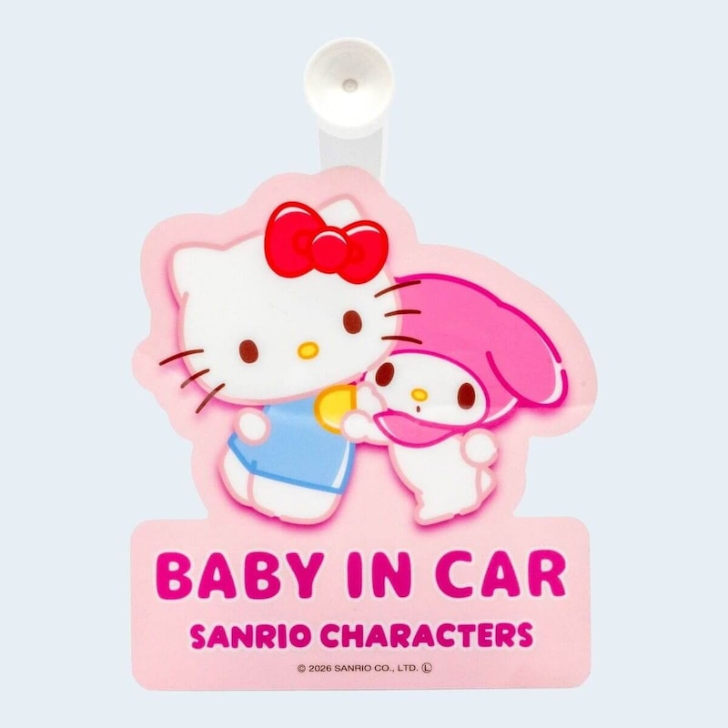 サンリオキャラクターデザインの「カーステッカー（吸盤式）」
