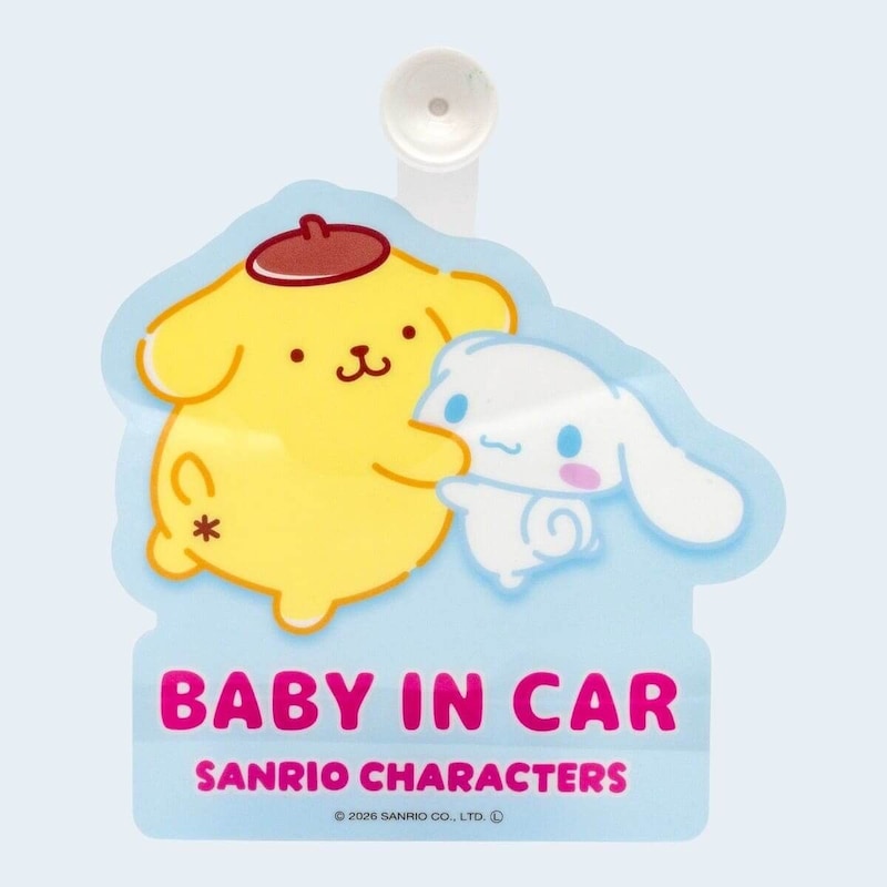 サンリオキャラクターデザインの「カーステッカー（吸盤式）」