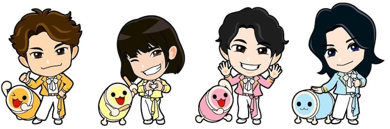 「太鼓の達人」と4人組男性歌謡コーラス・グループ「モナキ」のコラボ企画「モナキの達人」が始動