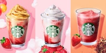【スタバ】さっそく「かなり美味しい」との声も！春のストロベリービバレッジ3種が登場。