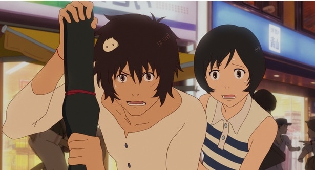 楓から学ぶ楽しさを教えてもらった九太。渋谷と渋天街、そして楓を守るために戦う！(『バケモノの子』)