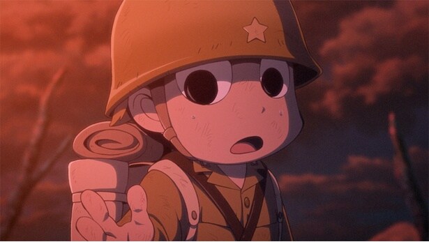 中村が演じた、どこまでもまっすぐな性格の吉敷。田丸と共に必ず生きて帰ることを誓う