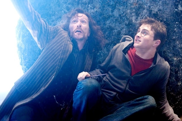 自身の名付け親であるシリウスと家族のような絆を育んでいくハリー(『ハリー・ポッターと不死鳥の騎士団』)