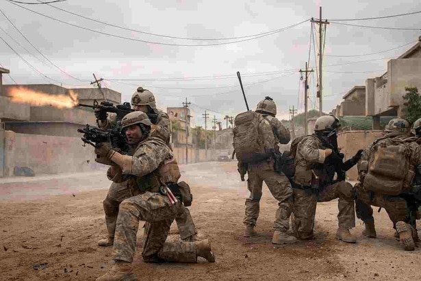 息を呑むようなリアルな戦闘シーンが展開される『ウォーフェア 戦地最前線』