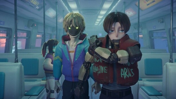 便利屋として法的にグレーな仕事を請け負うサイボーグのカート(右)とマックス(左)