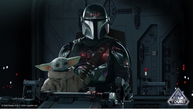 期間限定でマンドーとグローグーが登場するバージョンに(「スター・ツアーズ：ザ・アドベンチャーズ・コンティニュー」)