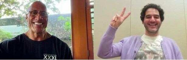 ドウェインとサフディ監督が、オンライン上で満面の笑みの2ショット！