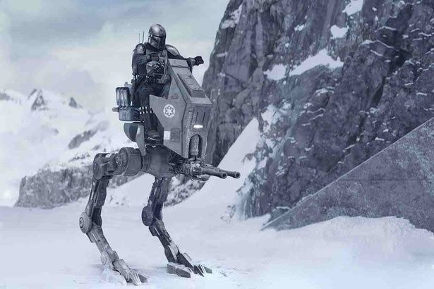 大迫力のチェイス！『スター・ウォーズ／マンダロリアン・アンド・グローグー』AT-RTに乗った2人が雪山を駆け巡る本編映像