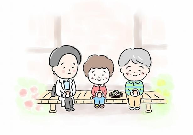 【写真を見る】見ているだけでほのぼの！矢部太郎が描いた『ぼけ日和』3ショットのイラスト