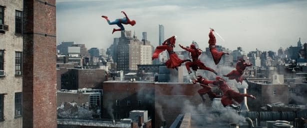 忍者集団、ザ・ハントとスパイダーマンのバトルシーンも見どころ