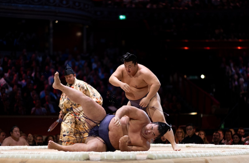 「滅多に見られない！」英ロンドン公演で人気者になった日本の力士“フライングモンキー”　まさかの事態に英BBCが脚光