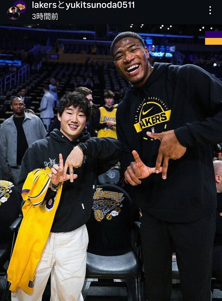 「こんな２ショット最高やん」八村塁＆角田裕毅の“超豪華”対面にネット騒然「やっぱ身長差がすげぇｗ」「いい思い出作ってる八村ファンと思ったら...」