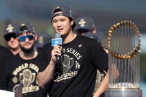 大谷翔平「来年またチャンピオンリングを獲る」英語スピーチでV3宣言！ MLB公式ニヤり「オオタニはもっと欲しがっている」