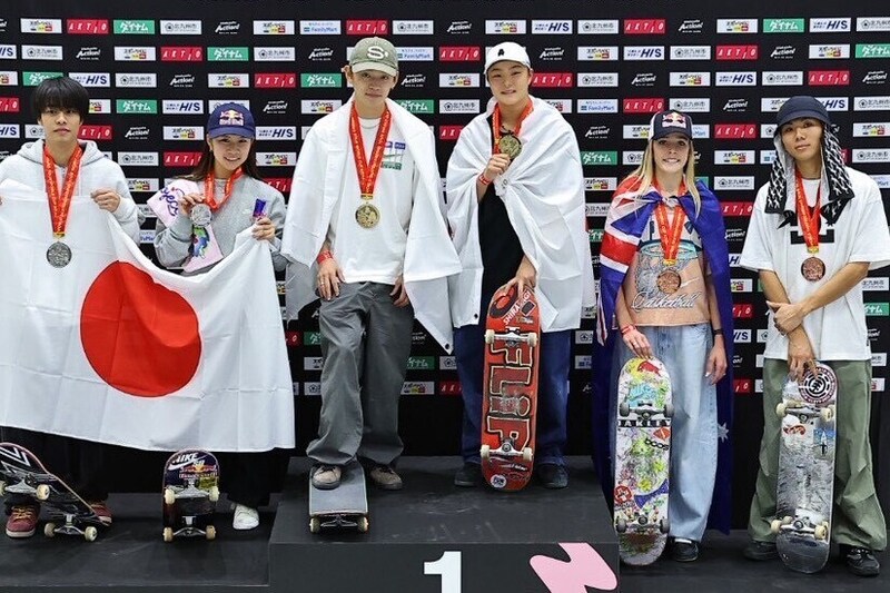 “お家芸”スケートボードで日本勢が表彰台独占！　男子は白井空良が「金」、根附海龍が「銀」、青木勇貴斗「銅」　女子は松本雪聖が１位、織田夢海が２位の大健闘【WST北九州】