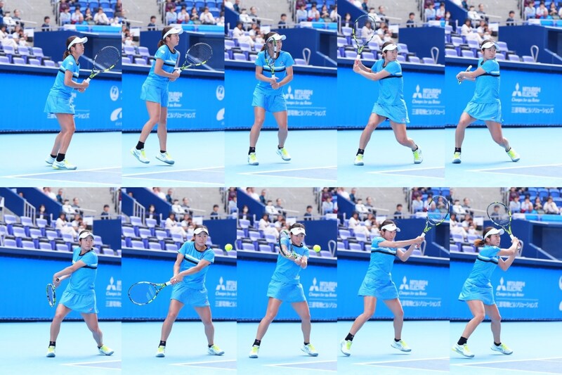 バックのリターンで高いボールを処理するには？ 清水映里が意識するコツは後ろ足のセット【プロが明かすテニス上達法】＜SMASH＞