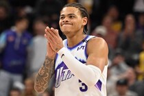 ジャズを牽引する若き司令塔キヤンテイ・ジョージ。超進化の背景にフロントからの“檄”「『そろそろ成長してくれよ』と」＜DUNKSHOOT＞